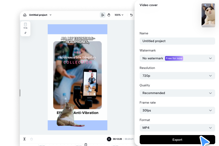 Finalizza, esporta, condividi e pubblica il tuo video